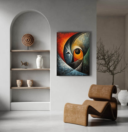 "Emotive Spectrum Echo" - Ready to Hang Canvas PrintA composition that resonates with the human soul, capturing faces and emotions with a touch of lunar magic. Its soft gradients provide a peaceful and elegant presence, perfect for any wall. Its blend of