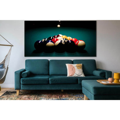Billiard Balls Start Game №SL949 Ready to Hang Canvas PrintCanvas art arrives ready to hang, with hanging accessories included and no additional framing required. Every canvas print is hand-crafted, made on-demand at our workshop and expertly stretched ar