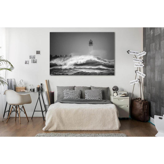 Storm Waves And Lighthouse №SL56 Ready to Hang Canvas PrintCanvas art arrives ready to hang, with hanging accessories included and no additional framing required. Every canvas print is hand-crafted, made on-demand at our workshop and expertly stretched ar