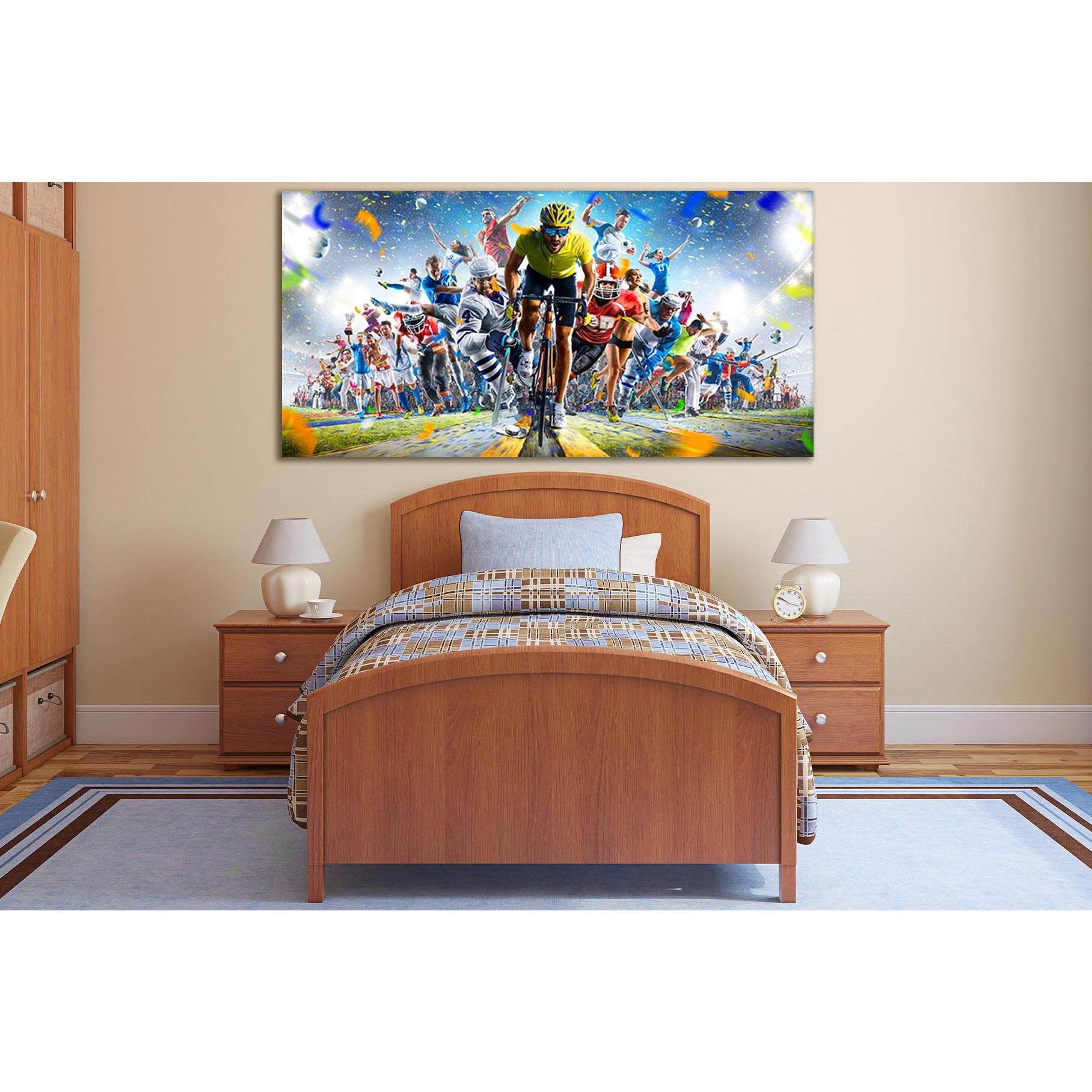Grand Arena Sports Collage №SL955 Ready to Hang Canvas PrintCanvas art arrives ready to hang, with hanging accessories included and no additional framing required. Every canvas print is hand-crafted, made on-demand at our workshop and expertly stretched a