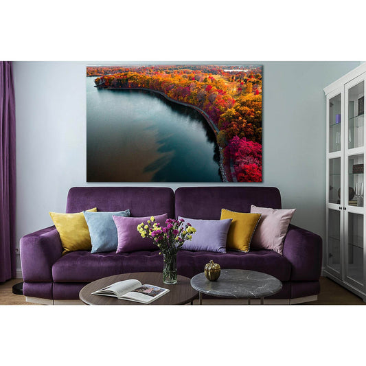Autumn Lake Boundary Path №SL1492 Ready to Hang Canvas PrintCanvas art arrives ready to hang, with hanging accessories included and no additional framing required. Every canvas print is hand-crafted, made on-demand at our workshop and expertly stretched a