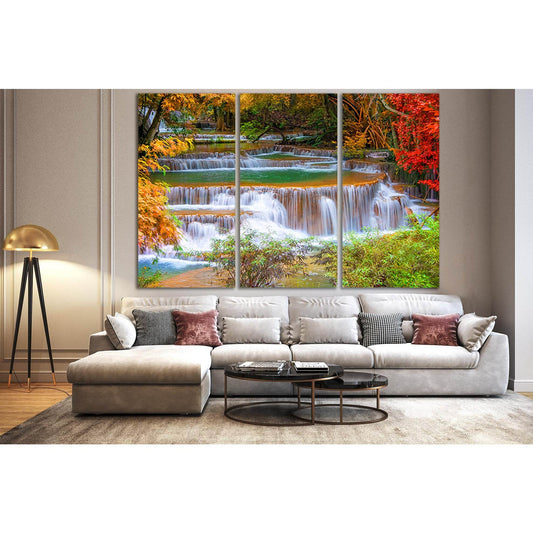 Thailand Autumn Waterfall Kanchanaburi №SL486 Ready to Hang Canvas PrintCanvas art arrives ready to hang, with hanging accessories included and no additional framing required. Every canvas print is hand-crafted, made on-demand at our workshop and expertly