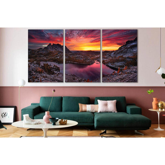Mountain Lake Sunset №SL273 Ready to Hang Canvas PrintCanvas art arrives ready to hang, with hanging accessories included and no additional framing required. Every canvas print is hand-crafted, made on-demand at our workshop and expertly stretched around