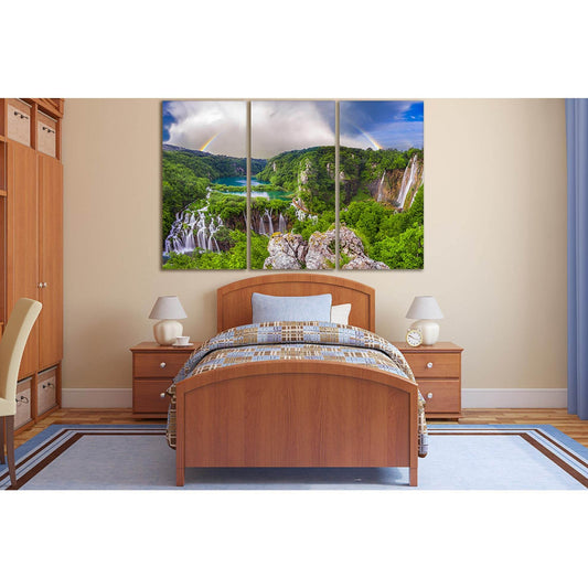 Beautiful Morning Over Waterfalls №SL494 Ready to Hang Canvas PrintCanvas art arrives ready to hang, with hanging accessories included and no additional framing required. Every canvas print is hand-crafted, made on-demand at our workshop and expertly stre