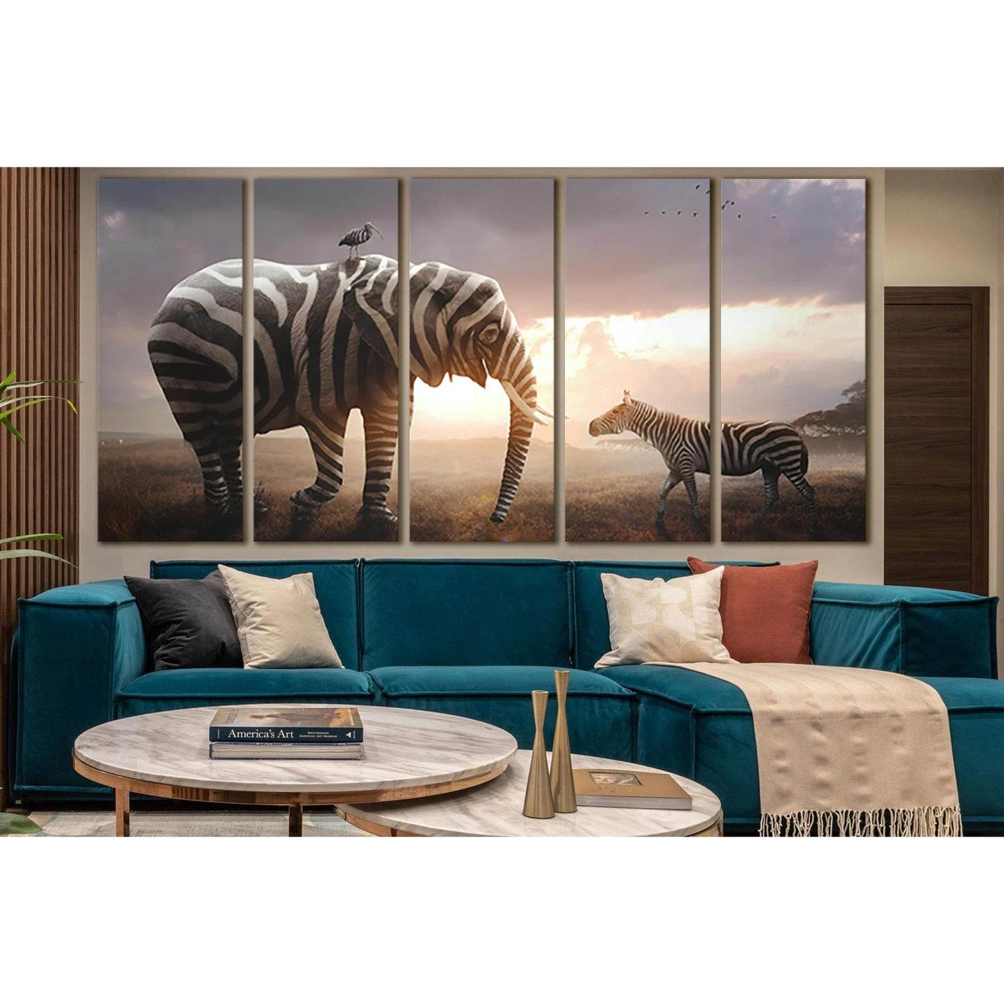 Elephant And Zebra Art №SL1530 Ready to Hang Canvas PrintCanvas art arrives ready to hang, with hanging accessories included and no additional framing required. Every canvas print is hand-crafted, made on-demand at our workshop and expertly stretched arou