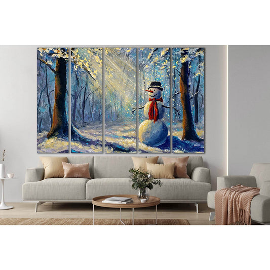 Oil Painting Happy Snowman №SL611 Ready to Hang Canvas PrintCanvas art arrives ready to hang, with hanging accessories included and no additional framing required. Every canvas print is hand-crafted, made on-demand at our workshop and expertly stretched a