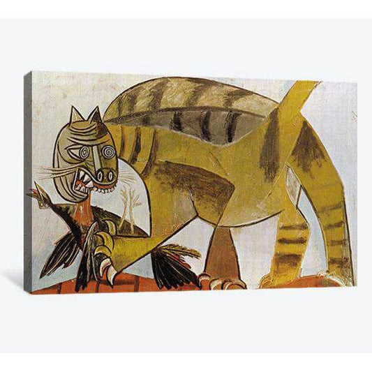 Pablo Picasso, Cat devouring a bird - Ready to Hang Canvas PrintCanvas art arrives ready to hang, with hanging accessories included and no additional framing required. Every canvas print is hand-crafted, made on-demand at our workshop and expertly stretch