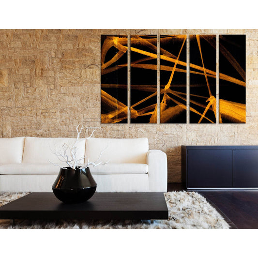Golden Lines On Black Abstract №04277 Ready to Hang Canvas PrintCanvas art arrives ready to hang, with hanging accessories included and no additional framing required. Every canvas print is hand-crafted, made on-demand at our workshop and expertly stretch