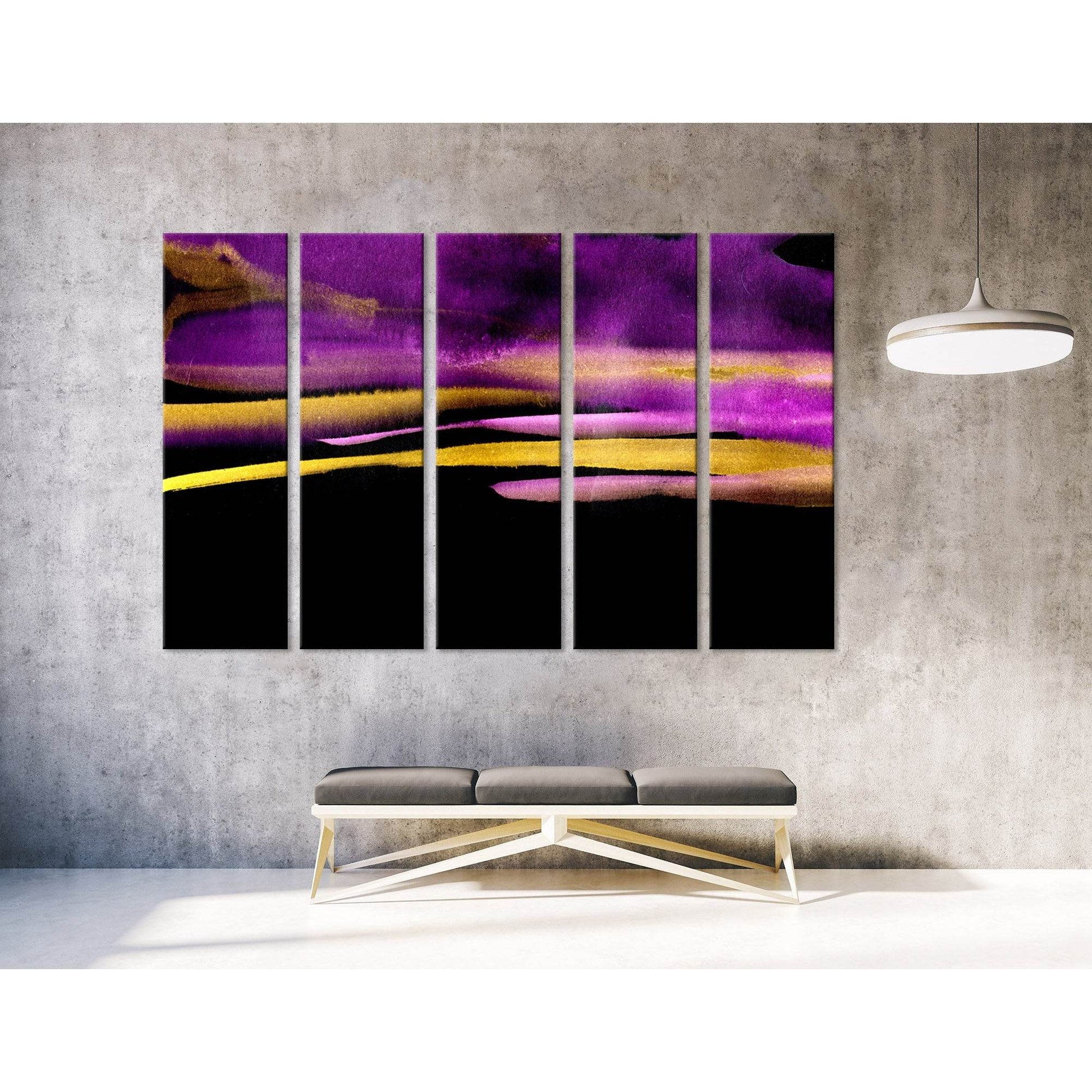 Black, Purple And Yellow Abstract №04279 Ready to Hang Canvas PrintCanvas art arrives ready to hang, with hanging accessories included and no additional framing required. Every canvas print is hand-crafted, made on-demand at our workshop and expertly stre