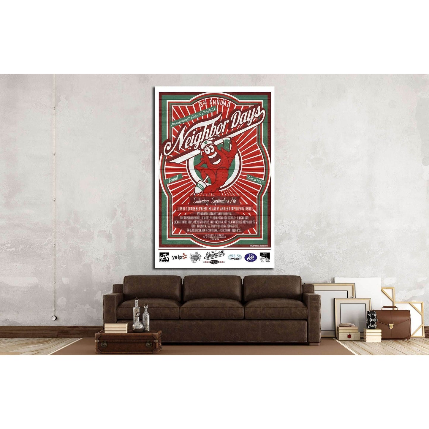 2013 neighbor days poster №3429 Ready to Hang Canvas Print - Zellart Canvas Prints 000Negative, ALL_Products, s-3429