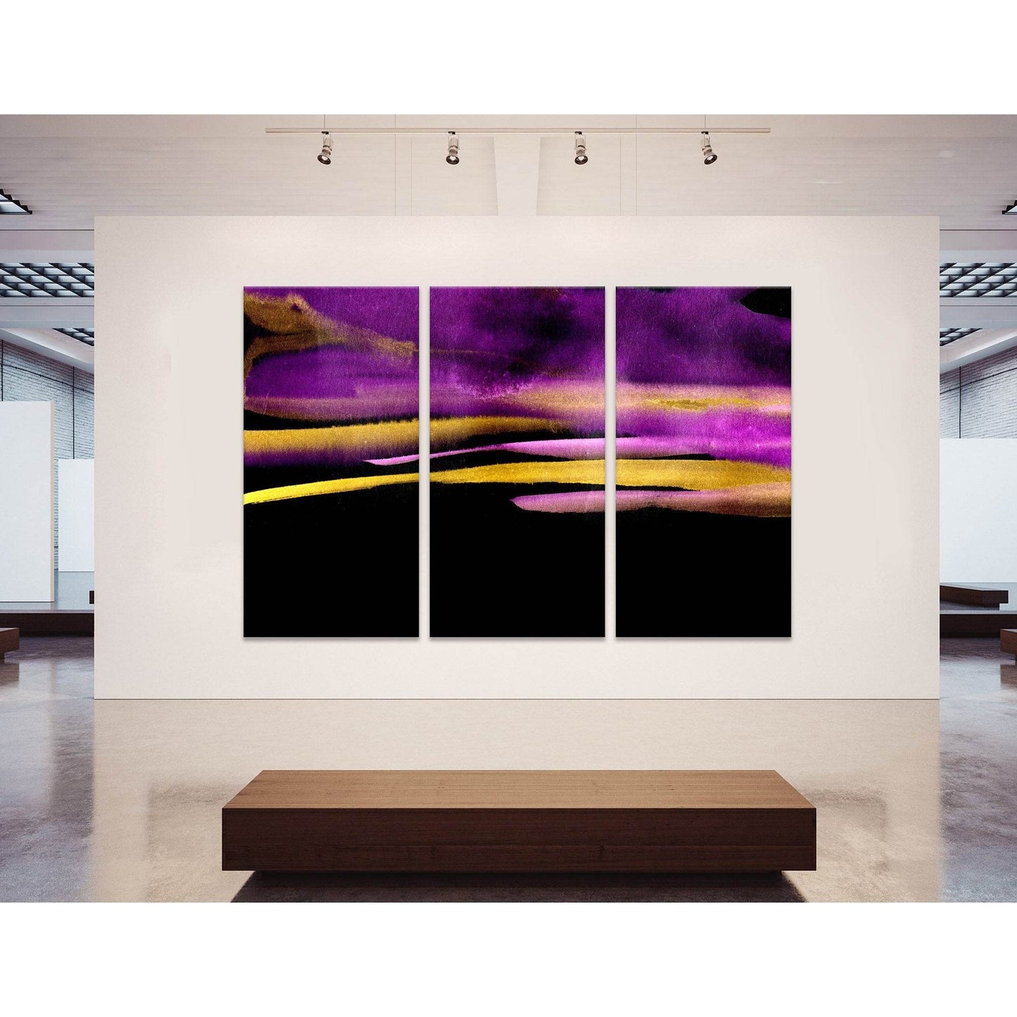 Black, Purple And Yellow Abstract №04279 Ready to Hang Canvas PrintCanvas art arrives ready to hang, with hanging accessories included and no additional framing required. Every canvas print is hand-crafted, made on-demand at our workshop and expertly stre