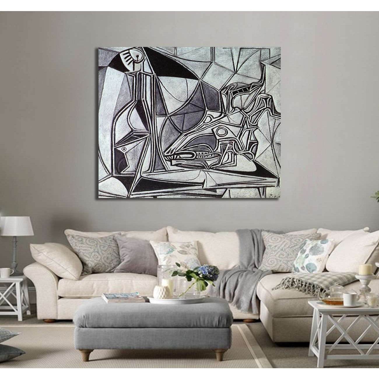 Pablo Picasso, Goat's Skull, Bottle, and Candle - Canvas printCanvas art arrives ready to hang, with hanging accessories included and no additional framing required. Every canvas print is hand-crafted, made on-demand at our workshop and expertly stretched