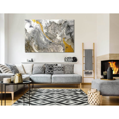 Yellow And Gray Abstract №04381 Ready to Hang Canvas PrintCanvas art arrives ready to hang, with hanging accessories included and no additional framing required. Every canvas print is hand-crafted, made on-demand at our workshop and expertly stretched aro