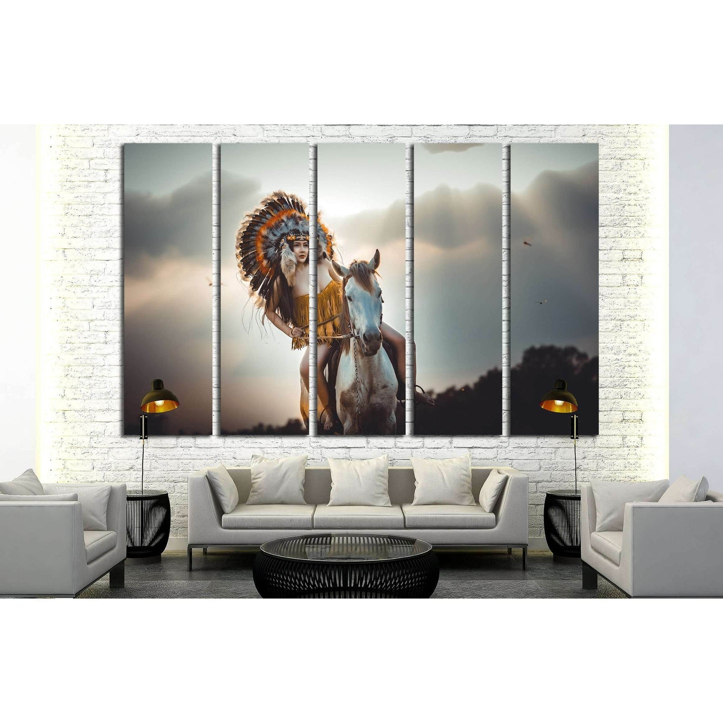 Girl on horse canvas print №5009Canvas art arrives ready to hang, with hanging accessories included and no additional framing required. Every canvas print is hand-crafted, made on-demand at our workshop and expertly stretched around 100% North American Pi