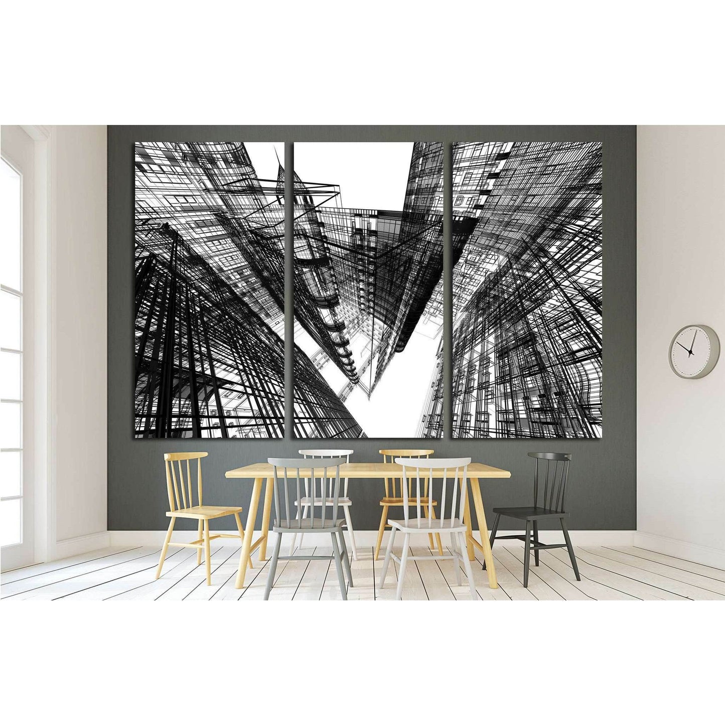 Abstract architecture №1582 Ready to Hang Canvas Print - Zellart Canvas Prints ALL_Products, s-1582