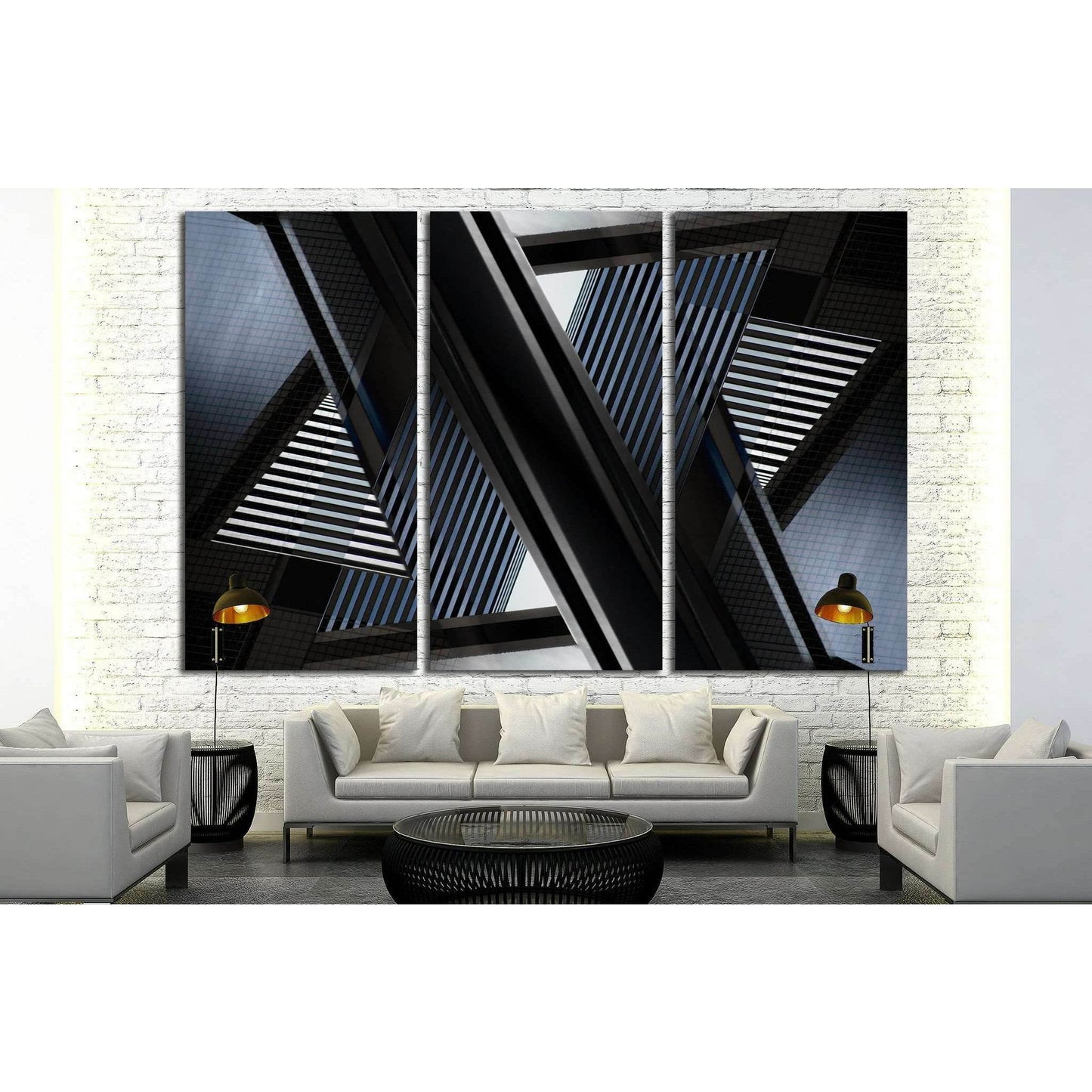 abstract architecture fragment №1599 Ready to Hang Canvas Print - Zellart Canvas Prints ALL_Products, s-1599
