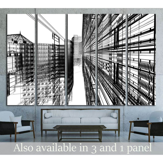 Abstract architecture №1583 Ready to Hang Canvas PrintCanvas art arrives ready to hang, with hanging accessories included and no additional framing required. Every canvas print is hand-crafted, made on-demand at our workshop and expertly stretched around