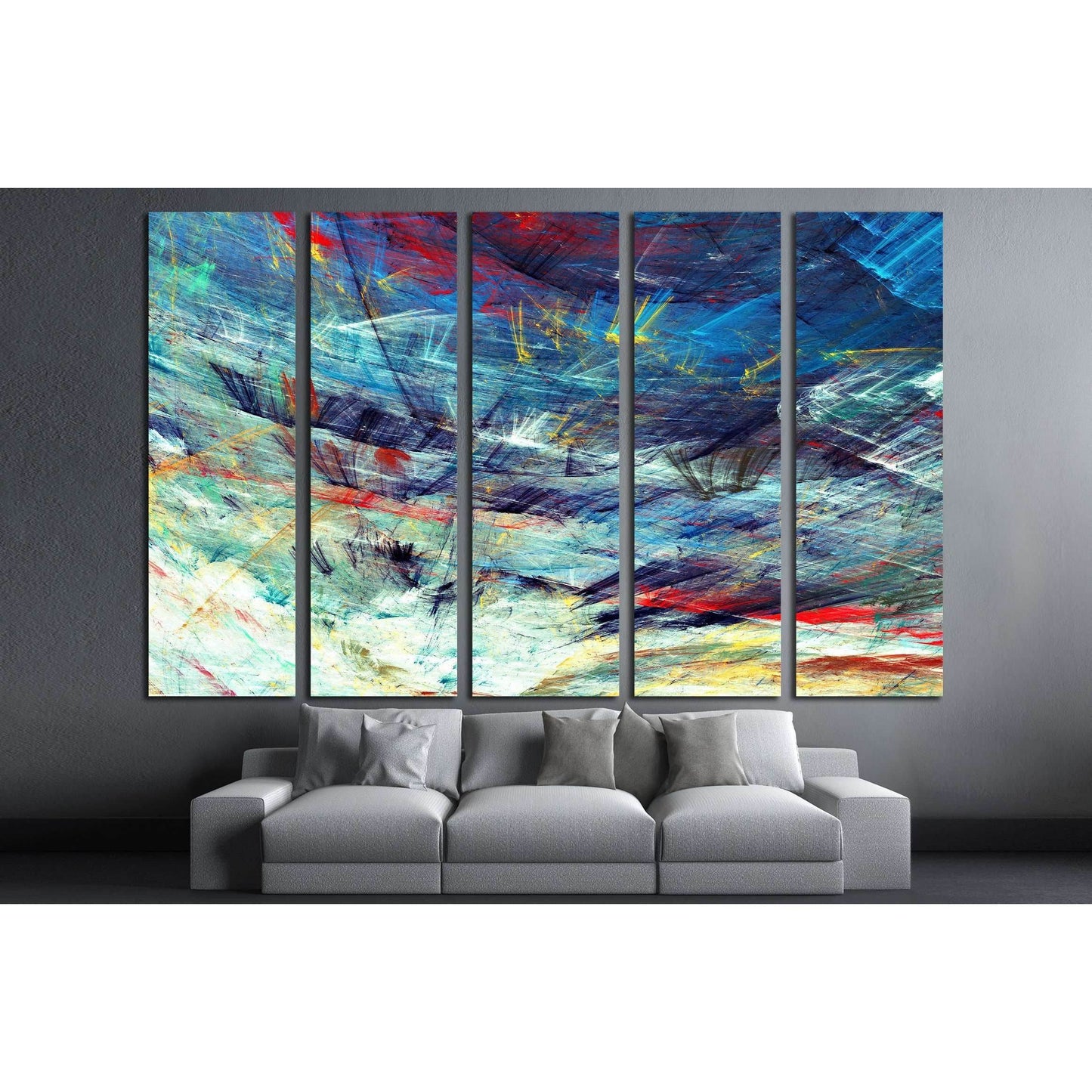 Abstract beautiful blue and white soft color winter background №2894 Ready to Hang Canvas Print - Zellart Canvas Prints ALL_Products, s-2894