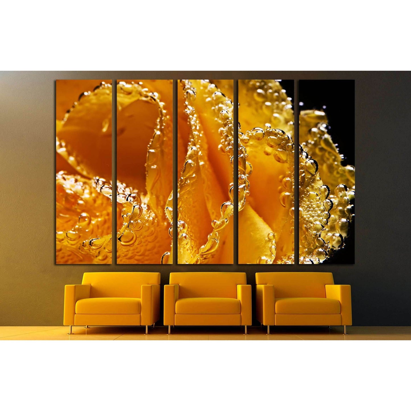 abstract beautiful underwater yellow rose №2750 Ready to Hang Canvas Print - Zellart Canvas Prints ALL_Products, s-2750