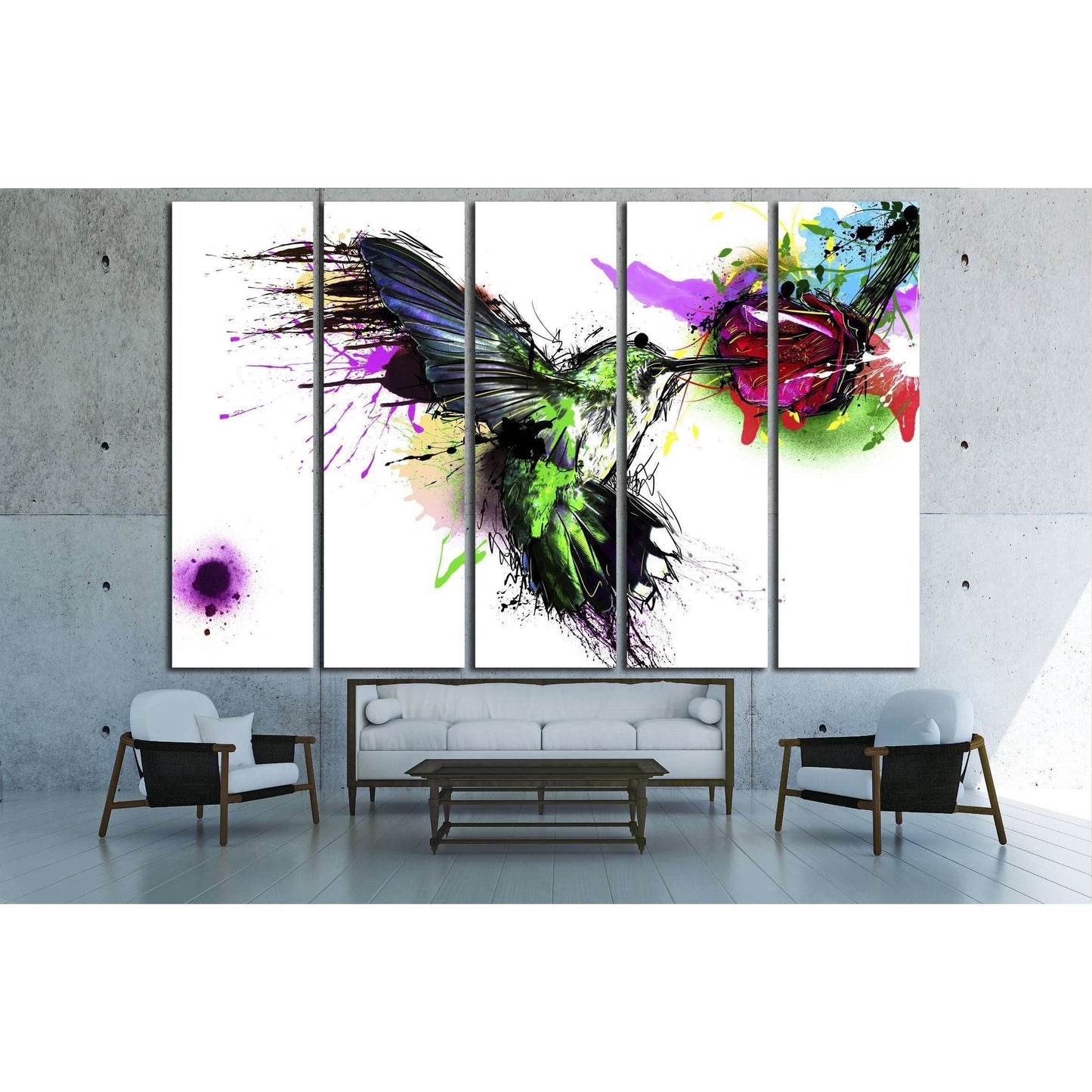 Abstract bird №3310 Ready to Hang Canvas Print - Zellart Canvas Prints ALL_Products, s-3310