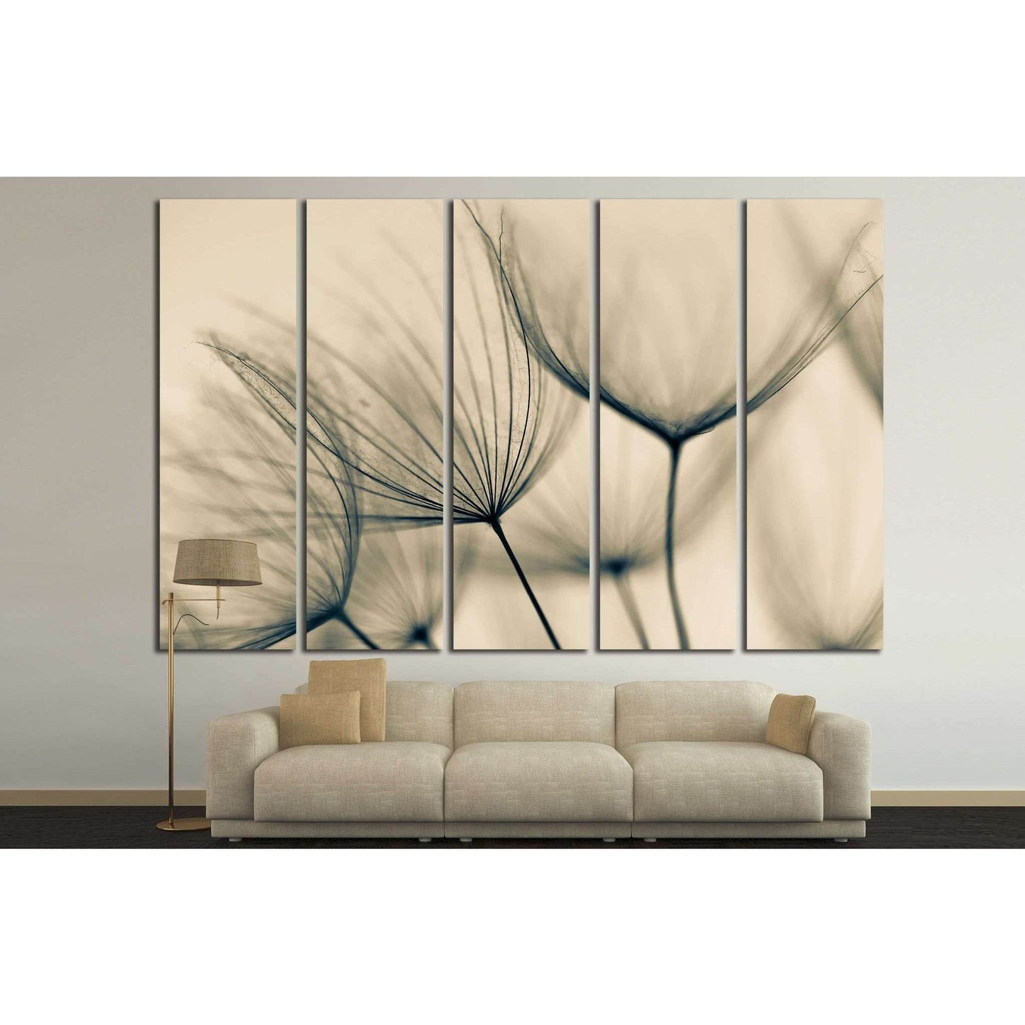 Abstract dandelion flower №1074 Ready to Hang Canvas Print - Zellart Canvas Prints ALL_Products, s-1074