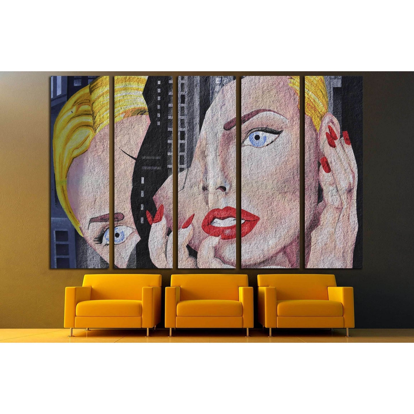 Abstract pop art №3308 Ready to Hang Canvas Print - Zellart Canvas Prints ALL_Products, s-3308