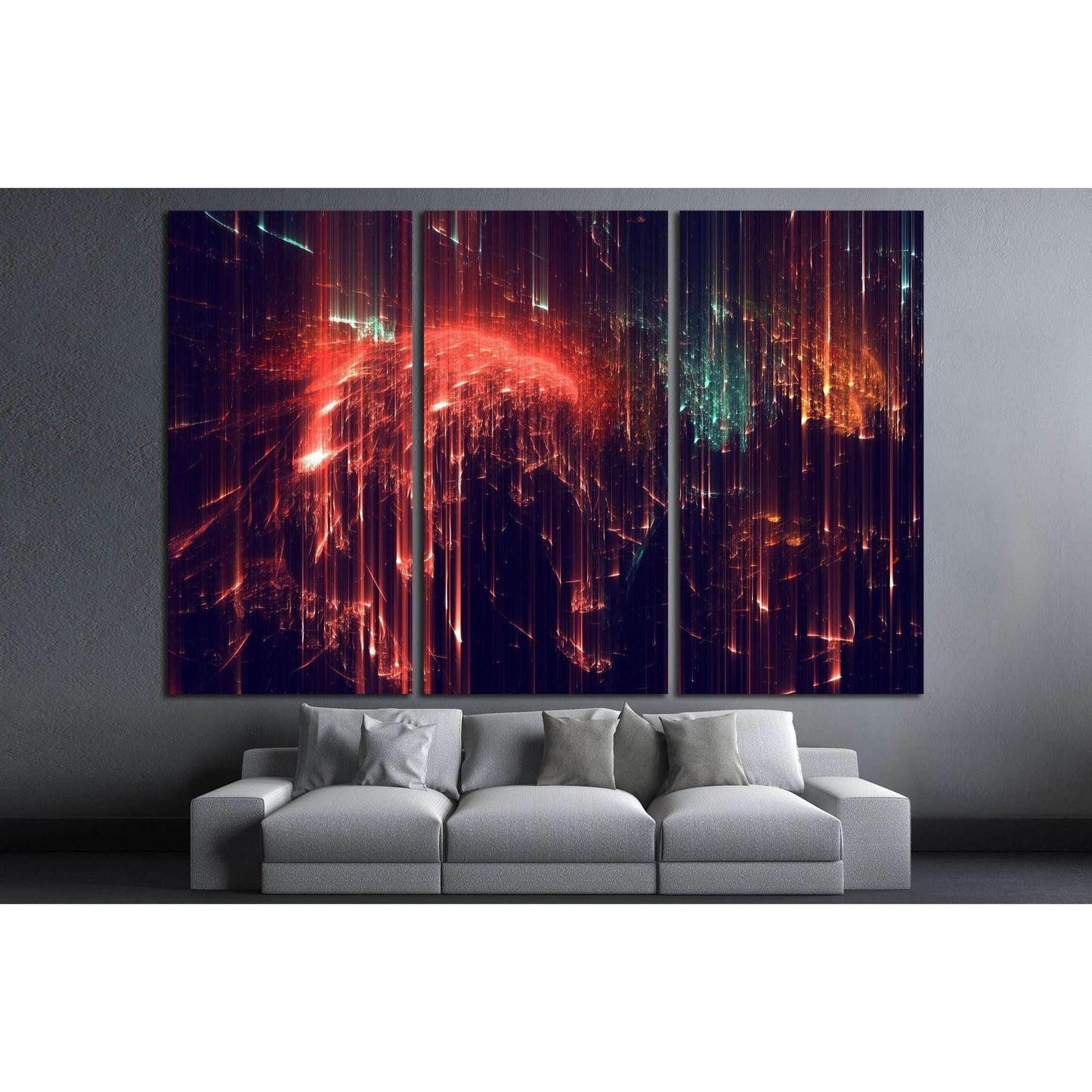 Abstract shapes made of fractal textures. №2548 Ready to Hang Canvas Print - Zellart Canvas Prints ALL_Products, s-2548