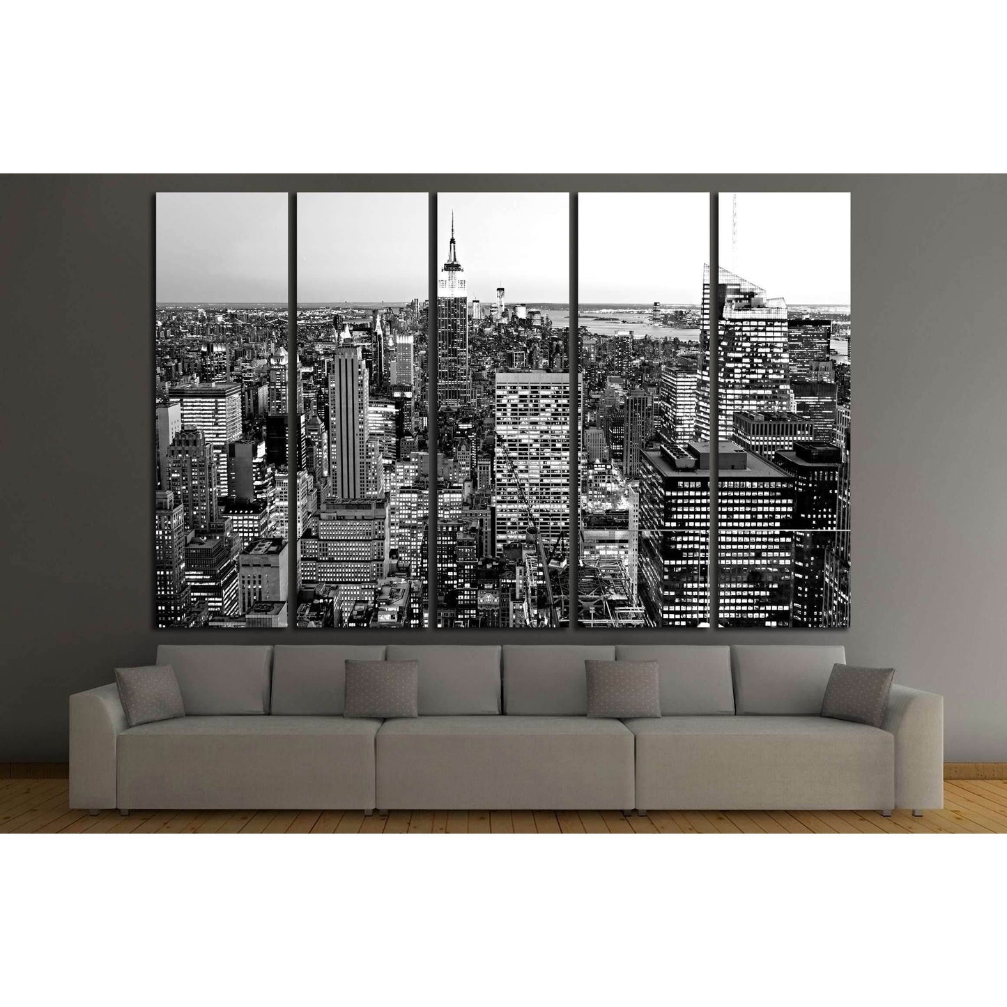 Aerial view of Manhattan, New York City. USA. №2620 Ready to Hang Canvas Print - Zellart Canvas Prints 0_NY_ART, ALL_Products, s-2620
