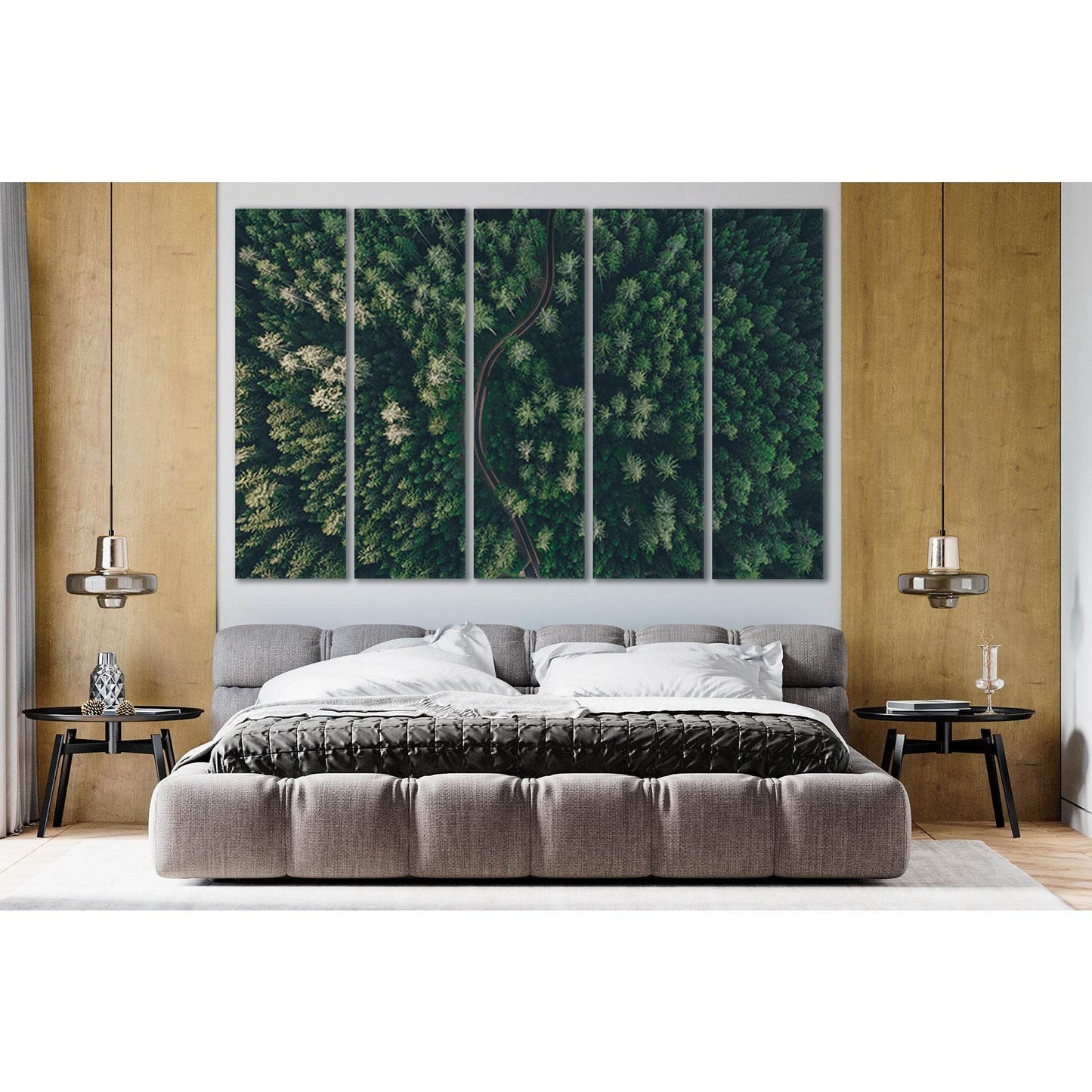 Aerial View Road №Sl26 Ready to Hang Canvas Print - Zellart Canvas Prints 0new, ALL_Products, Nature & Landscapes Canvas Print