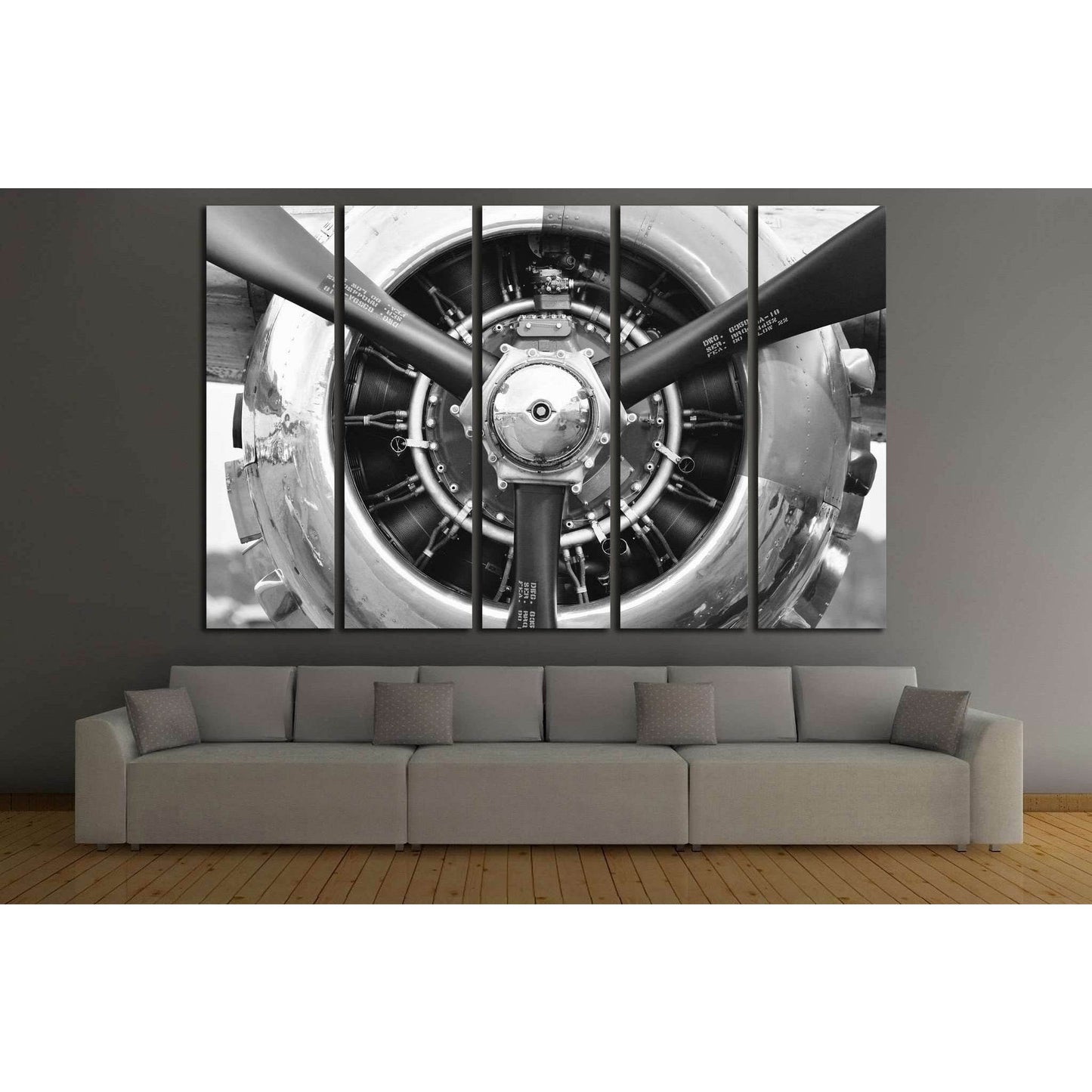 Aircraft Propeller №174 Ready to Hang Canvas Print - Zellart Canvas Prints ALL_Products, wd-174