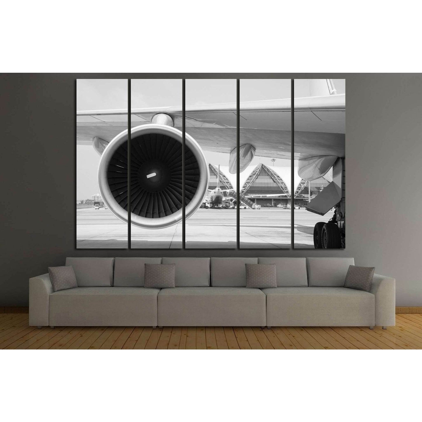 Airplane Turbine №171.1 Ready to Hang Canvas Print - Zellart Canvas Prints ALL_Products, wd-171