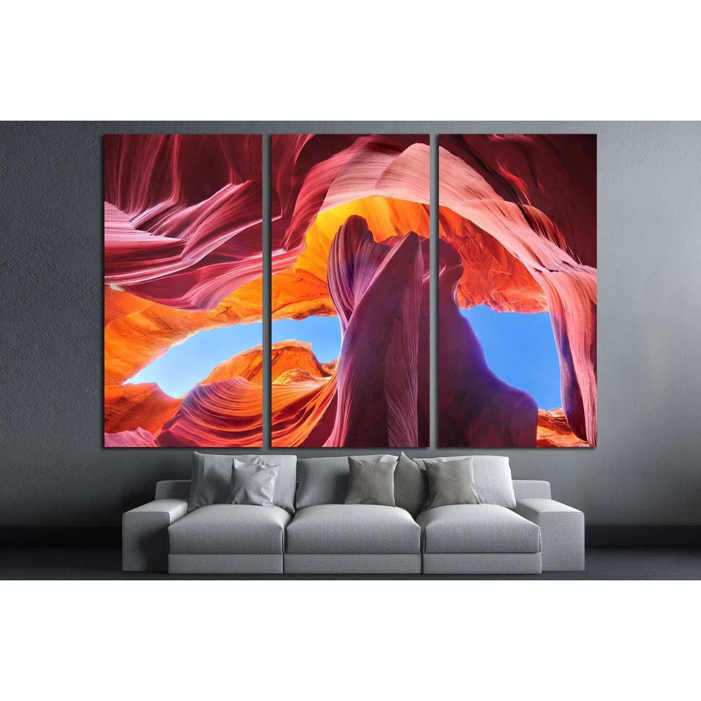 Antelope Canyon in the Navajo Reservation near Page, Arizona USA №2704 Ready to Hang Canvas Print - Zellart Canvas Prints ALL_Products, s-2704