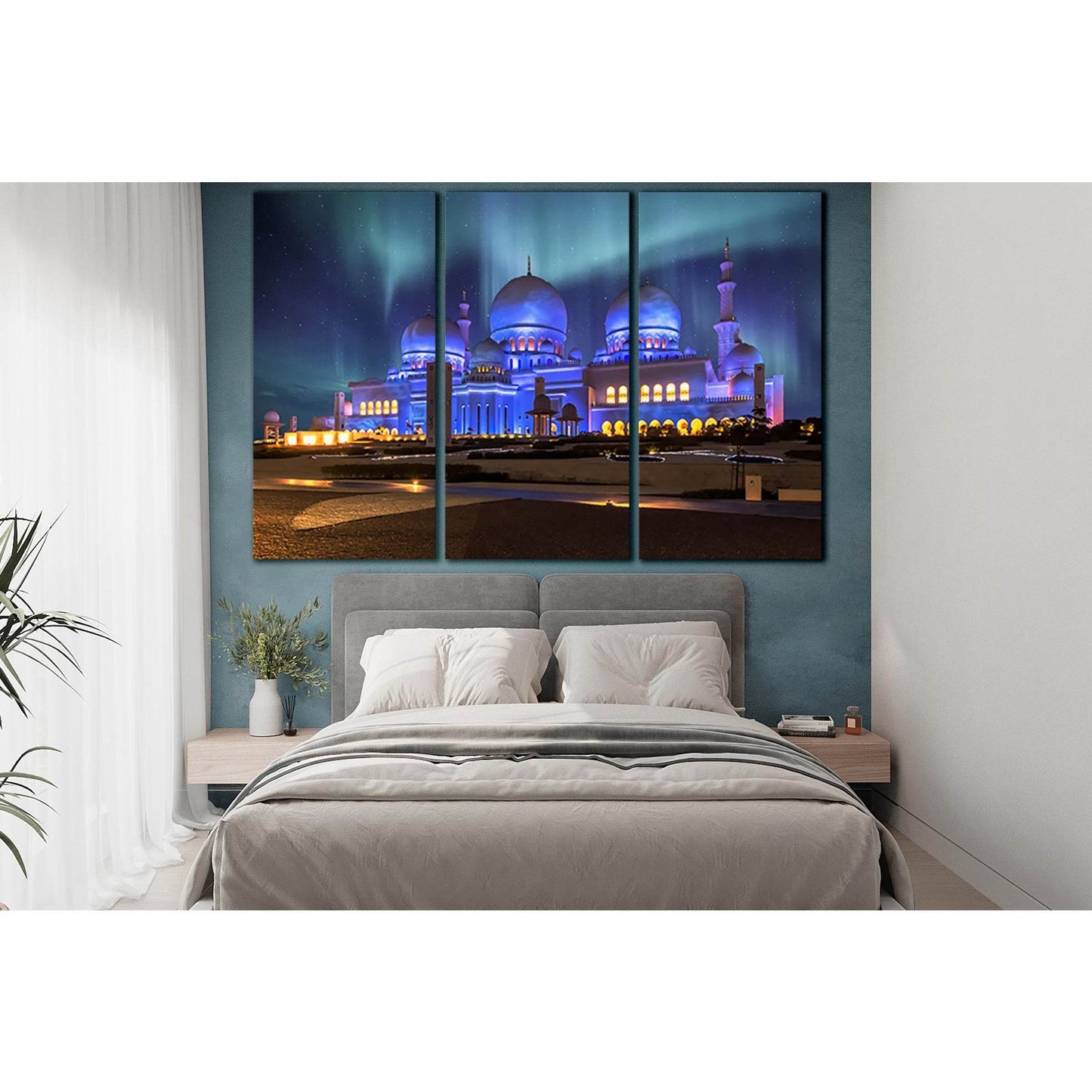 Architecture Sheikh Zayed Grand Mosque №SL1375 Ready to Hang Canvas Print - Zellart Canvas Prints 0new, ALL_Products, Architecture