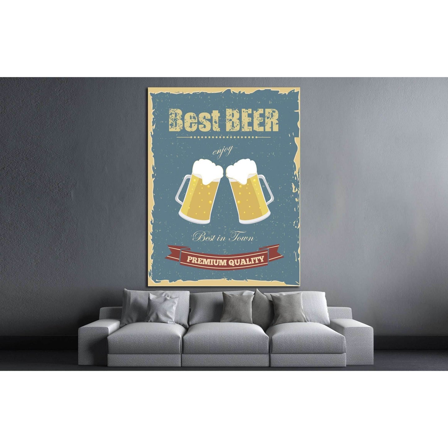 Art canvas in vintage style №4505 Ready to Hang Canvas Print - Zellart Canvas Prints ALL_Products, s-4505