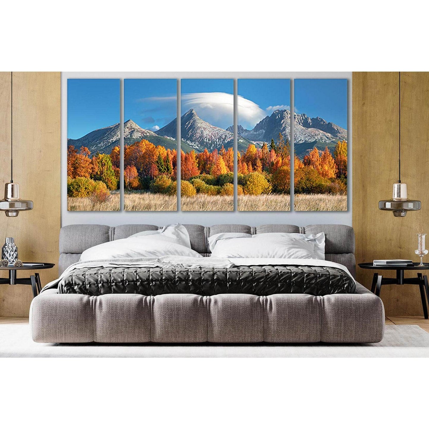 Autumn View On High Tatras Mountains №SL619 Ready to Hang Canvas Print - Zellart Canvas Prints 0new, ALL_Products, Autumn Wall Art, Mountains Wall Art