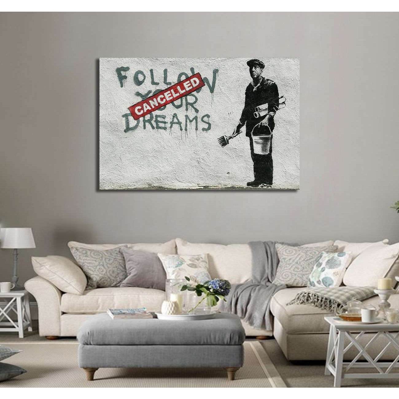 Banksy Chinatown - Ready to Hang Canvas Print - Zellart Canvas Prints 000Negative, 6018, ALL_Products