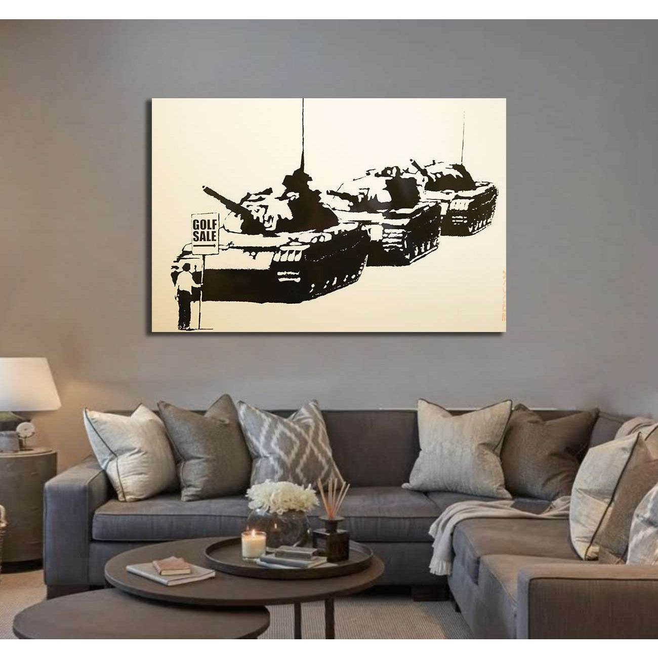Banksy Golf sale for sale - Canvas print - Zellart Canvas Prints 000Negative, 6022, ALL_Products