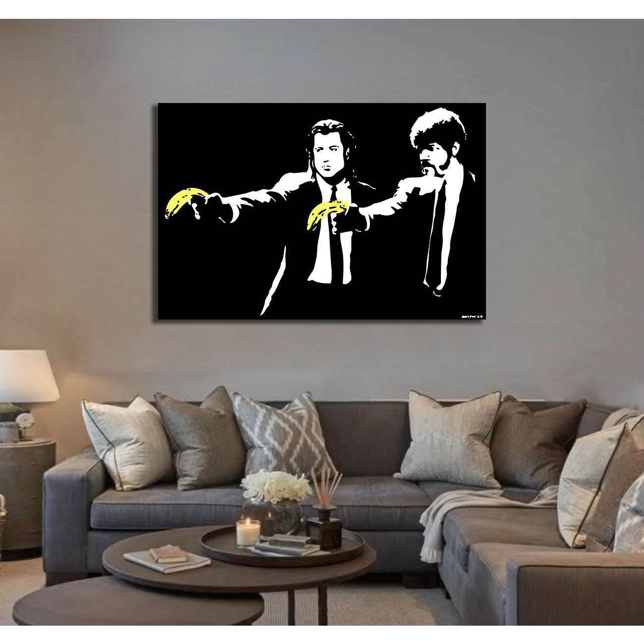 Banksy pulp fiction - Canvas print - Zellart Canvas Prints 000Negative, 6033, ALL_Products