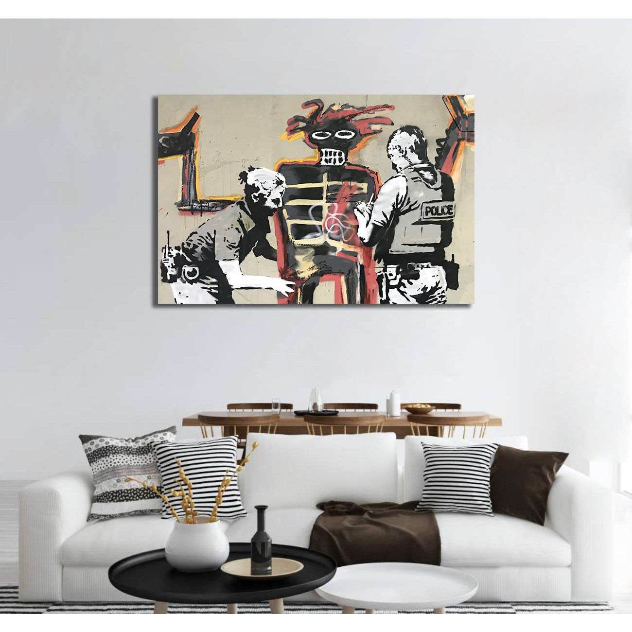 Banksy rend hommage à Basquiat avec deux fresques - Canvas print - Zellart Canvas Prints 000Negative, 6028, ALL_Products