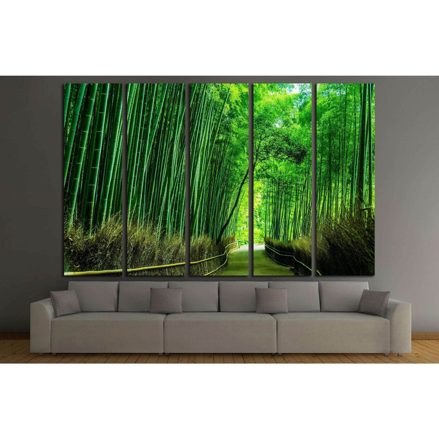 Beautiful Bamboo forest in Arashiyama at Kyoto №1994 Ready to Hang Canvas Print - Zellart Canvas Prints ALL_Products, s-1994