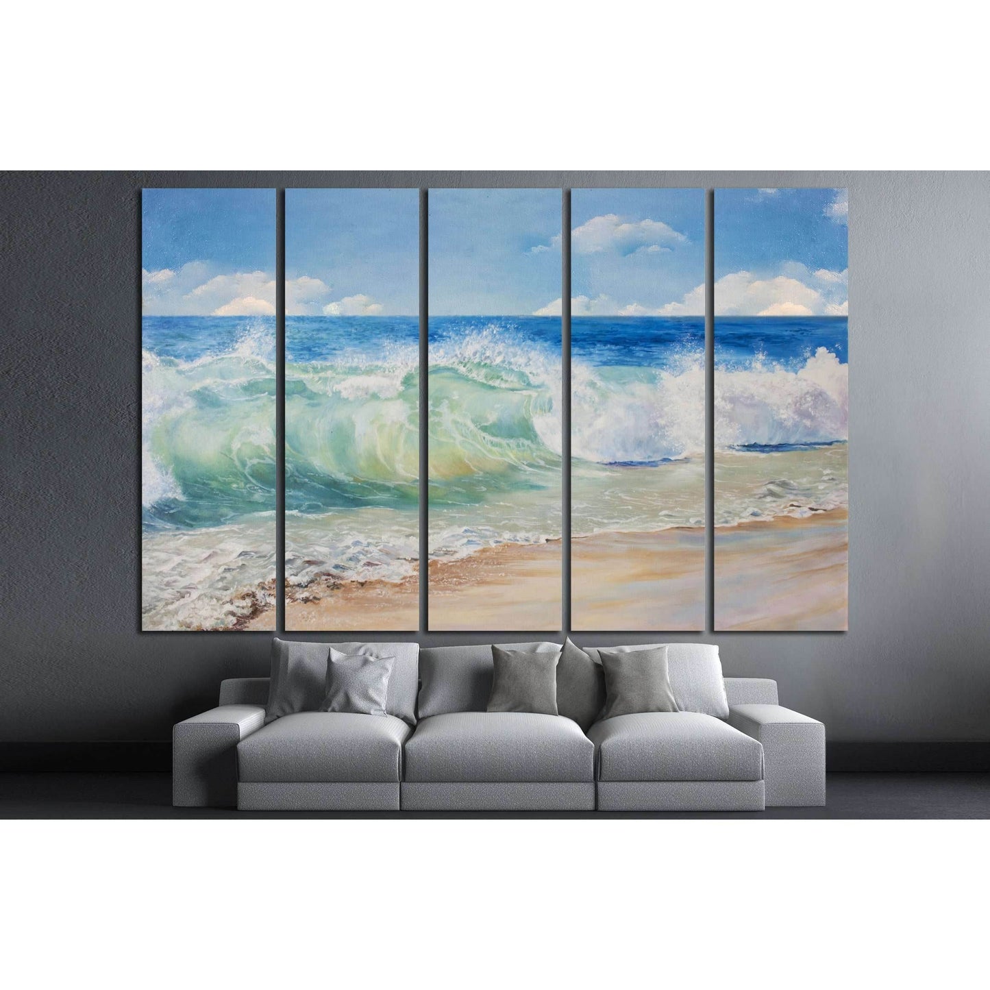 Beautiful, blue, tropical sea and beach №3151 Ready to Hang Canvas Print - Zellart Canvas Prints ALL_Products, s-3151