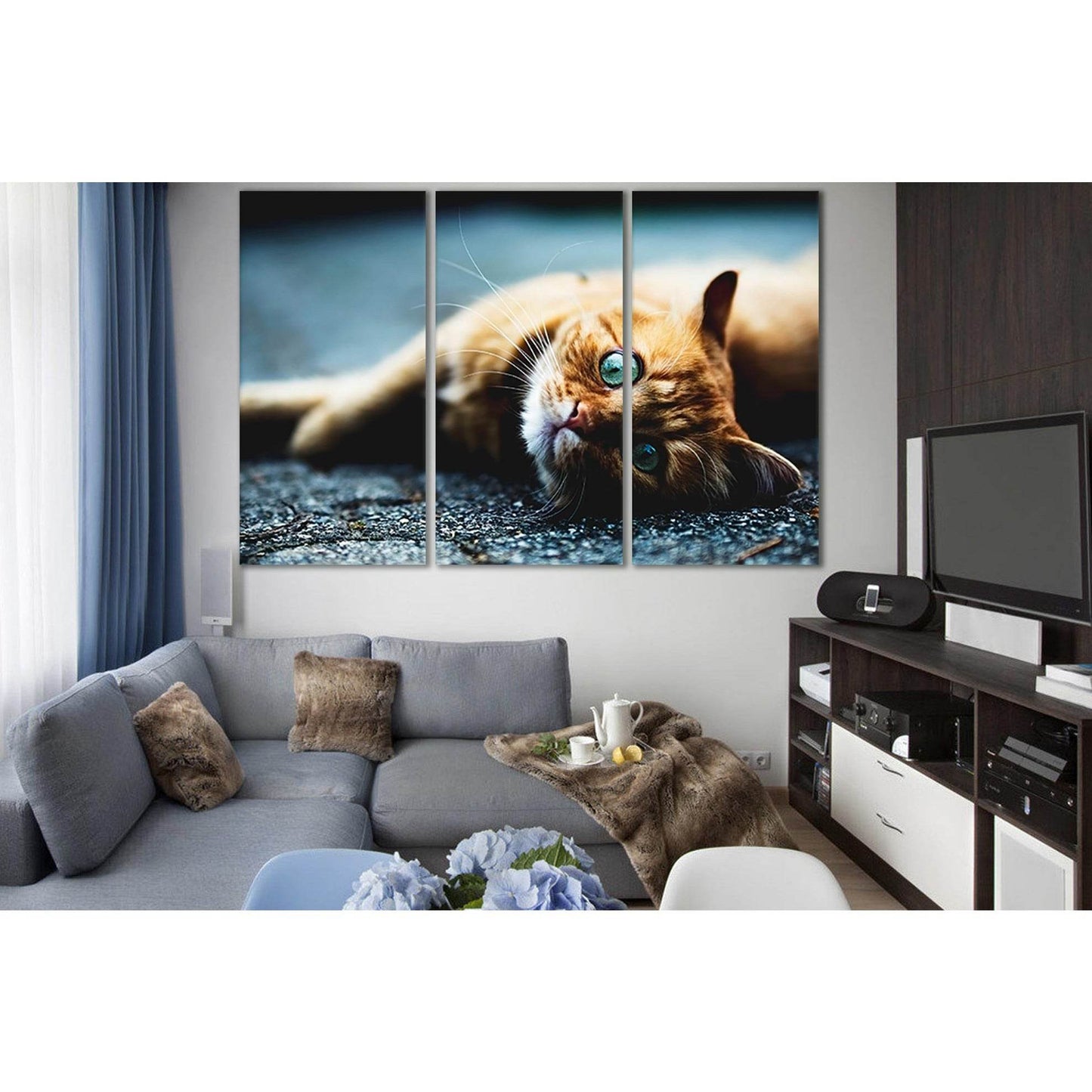 Beautiful Ginger Cat №SL1026 Ready to Hang Canvas Print - Zellart Canvas Prints 0new, ALL_Products, Animals & Wildlife