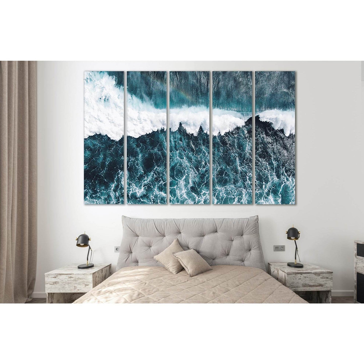 Beautiful Sea Waves №SL79 Ready to Hang Canvas Print - Zellart Canvas Prints 0new, ALL_Products, Beach Ocean & Waves