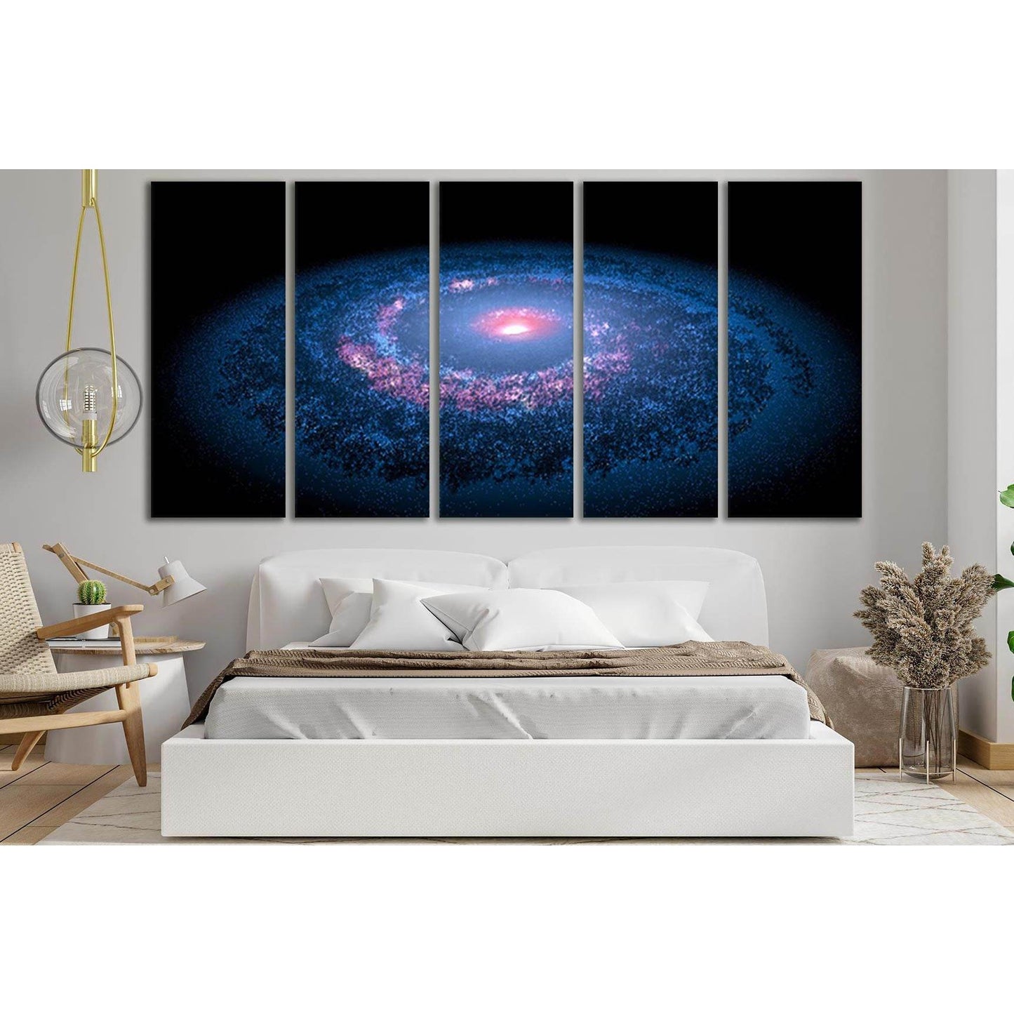 Beautiful Spiral Galaxy №SL437 Ready to Hang Canvas Print - Zellart Canvas Prints 0new, ALL_Products, Astronomy & Space Canvas Wall Art