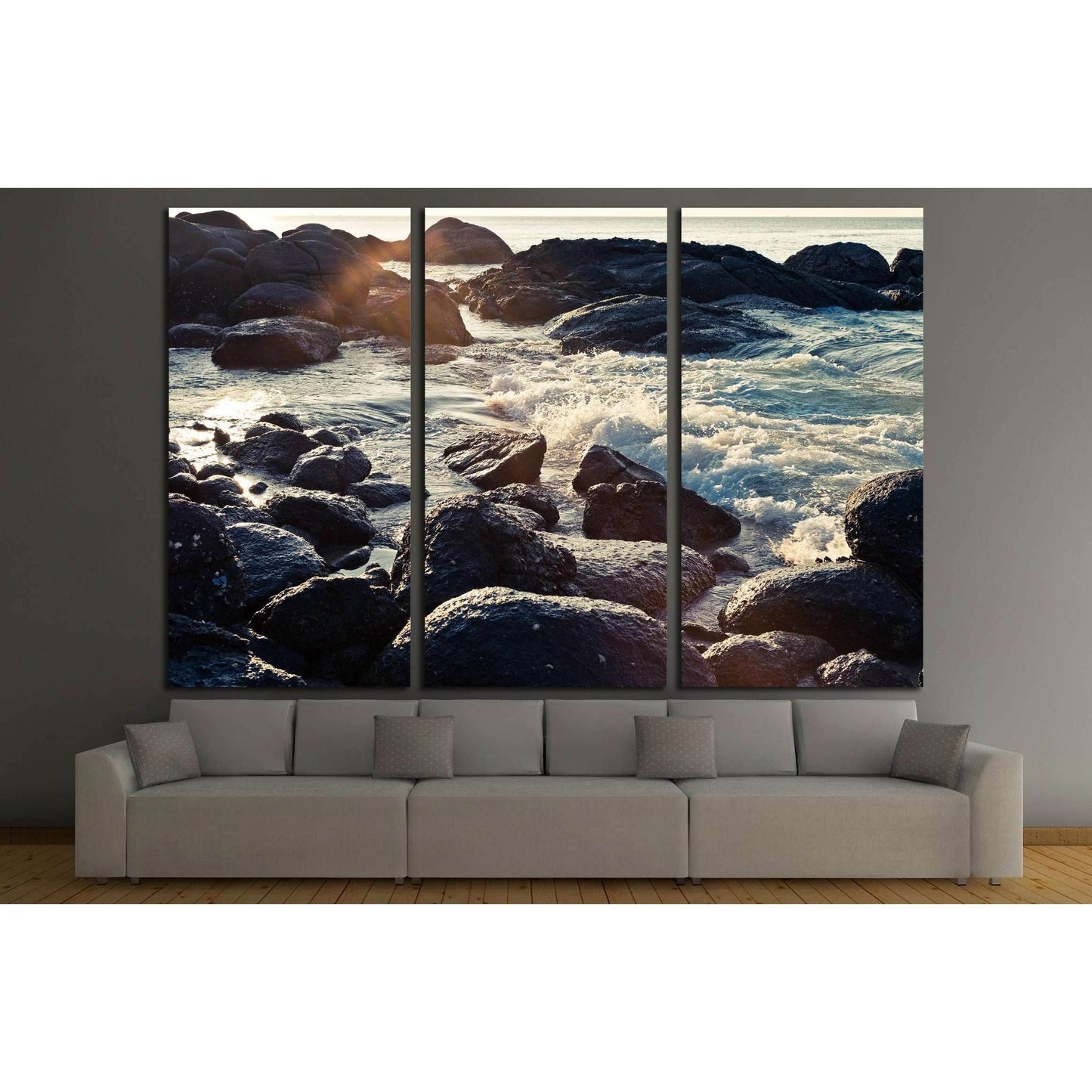 Beautiful tropical beach. Thailand №3143 Ready to Hang Canvas Print - Zellart Canvas Prints ALL_Products, s-3143