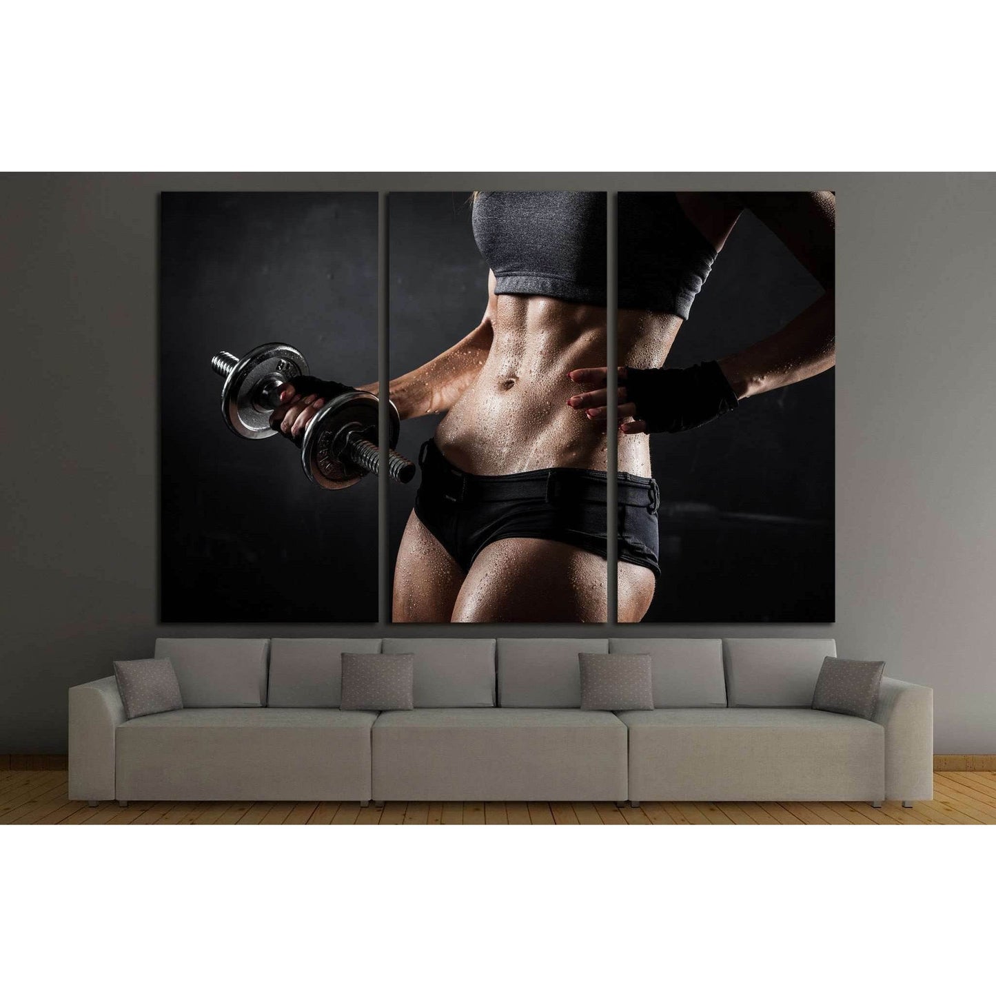 Beautiful Woman, Fitness №1461 Ready to Hang Canvas Print - Zellart Canvas Prints ALL_Products, s-1461