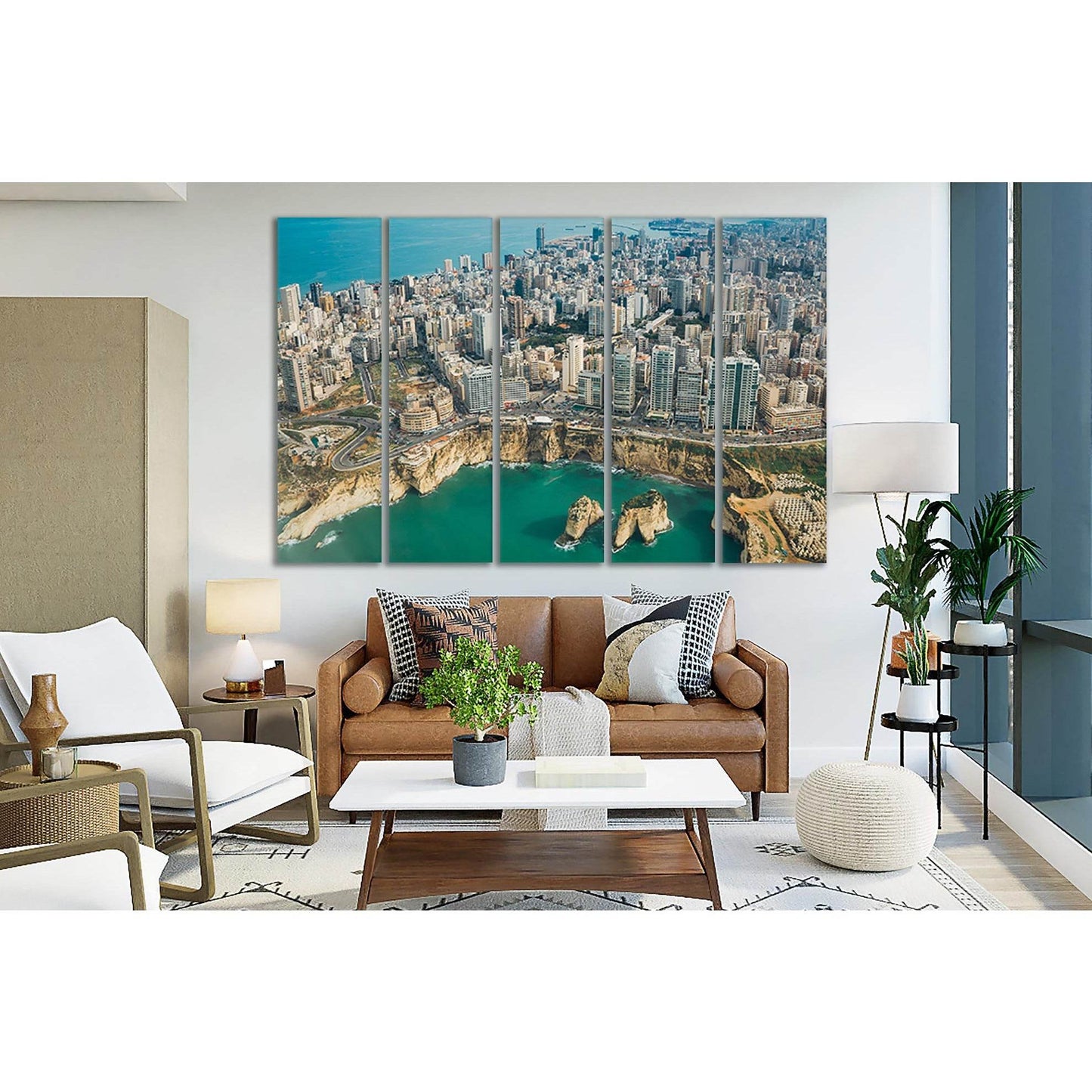 Beirut Beautiful Cityscape №SL338 Ready to Hang Canvas Print - Zellart Canvas Prints 0new, ALL_Products, Cityscapes & Skylines