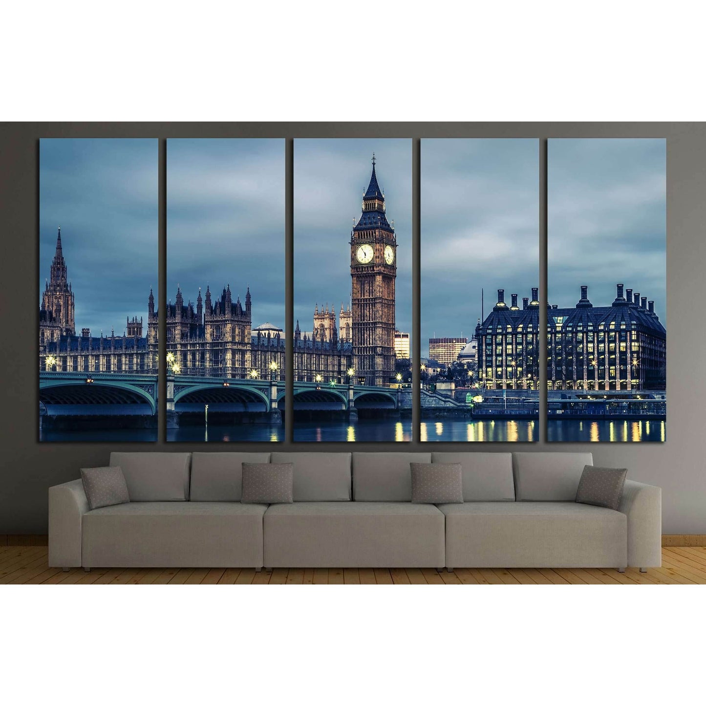 Big Ben and House of Parliament №2711 Ready to Hang Canvas Print - Zellart Canvas Prints ALL_Products, s-2711