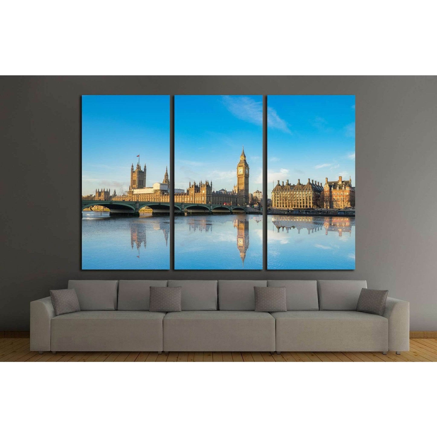 Big Ben and Westminster parliament №1263 Ready to Hang Canvas Print - Zellart Canvas Prints ALL_Products, s-1263