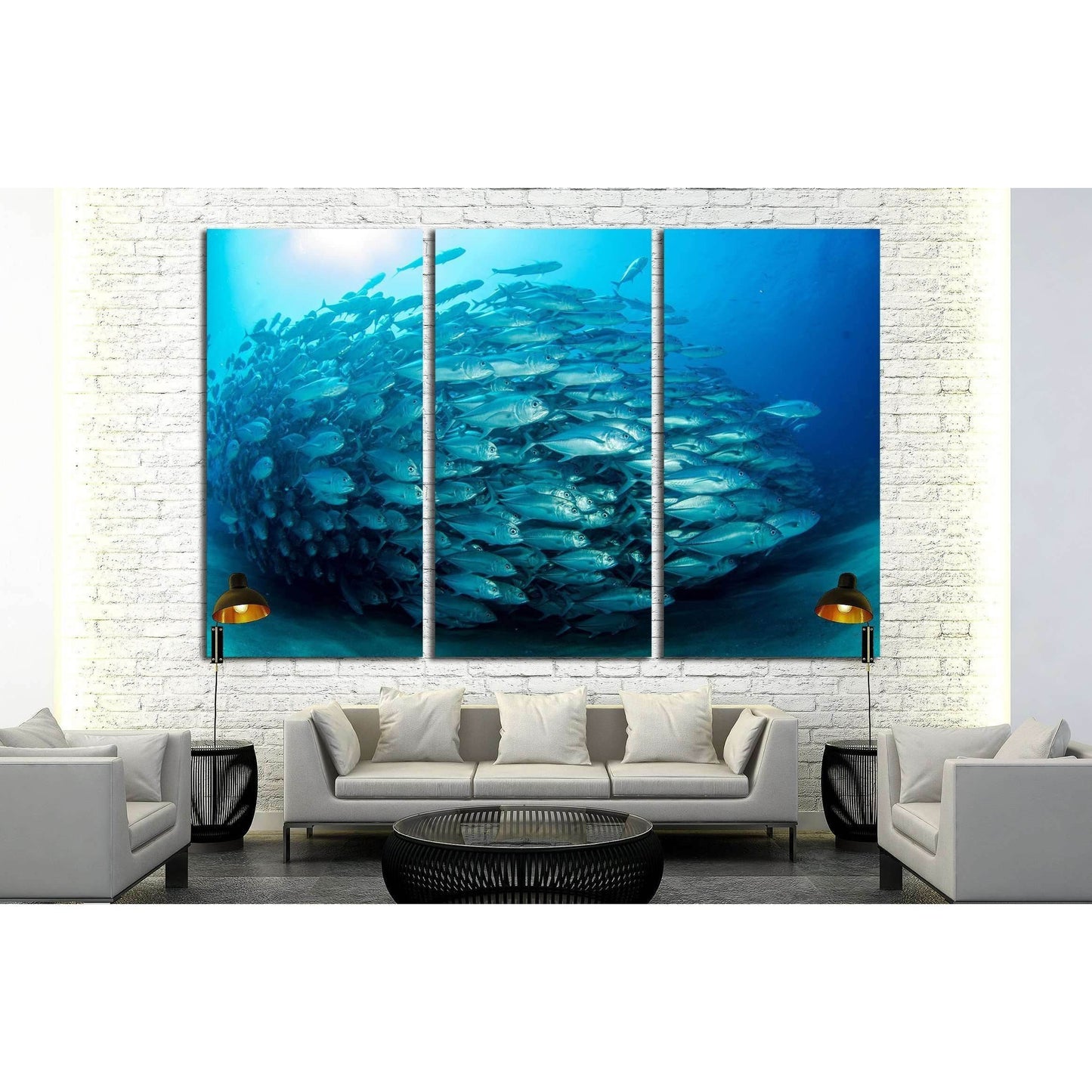 Big eye Trevally Jack, Cabo Pulmo National Park, Baja California Sur,Mexico №2348 Ready to Hang Canvas Print - Zellart Canvas Prints ALL_Products, s-2348